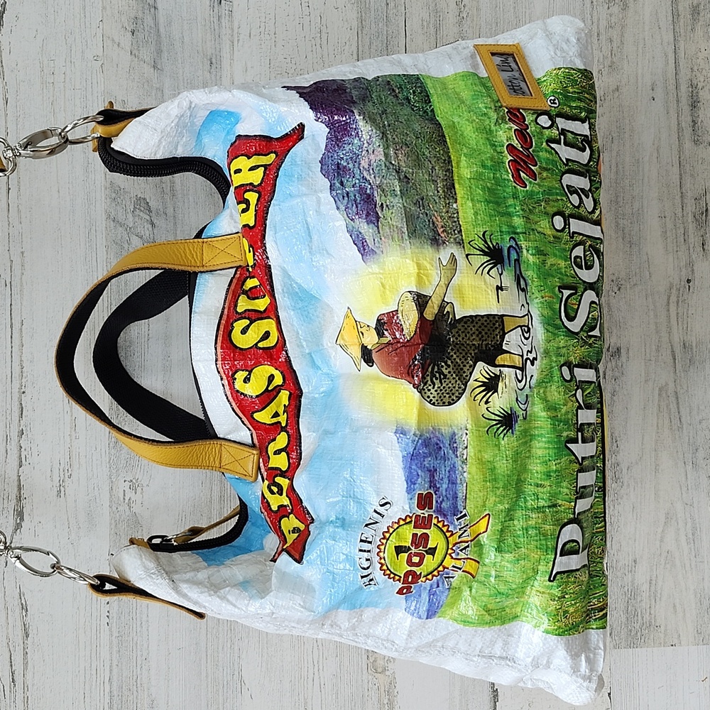 COTTON LINE BY ST ISIDOR CROSSBODY LARGE RICE BAG TOTE - Picture 13 of 13